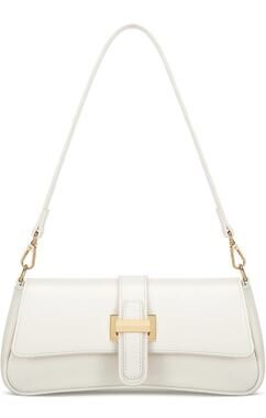 Shoulder Bag for Women Small Handbag Hobo Purses, Retro Clutch Leather Off White